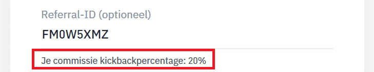 Binance vriendenkorting