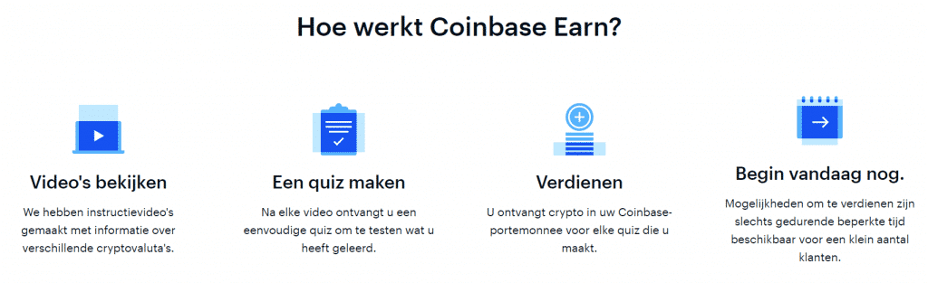 Hoe werkt Coinbase earn